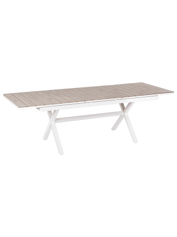 Beliani Esstisch FANES in Braun/Weiß - (W) 90 x (H) 76 x (L) 184 cm