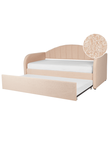 Beliani Tagesbett EYBURIE in Rosa - (W) 99 x (H) 102 x (L) 217 cm