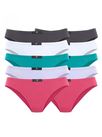 H.I.S H.I.S Slip (10 Stück) in anthrazit, weiß, mint, flieder, pink
