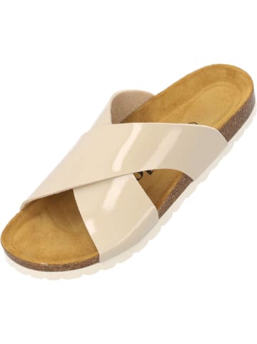 palado Pantoletten in beige lack