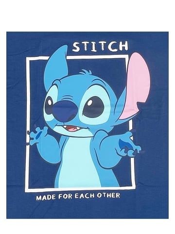 Stitch T-Shirt kurzarm in Dunkel-Blau