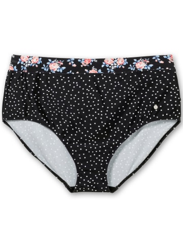 sheego Bikini-Hose in schwarz gepunktet