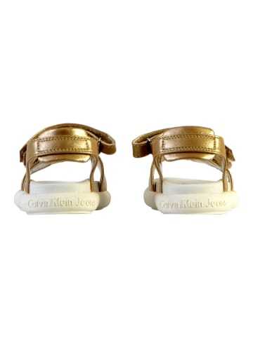 Calvin Klein Kinder-Sandalen mit Klettverschluss in Jeans-Optik Grau
