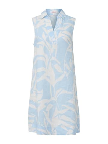 S.OLIVER RED LABEL Kleid in creme , blau