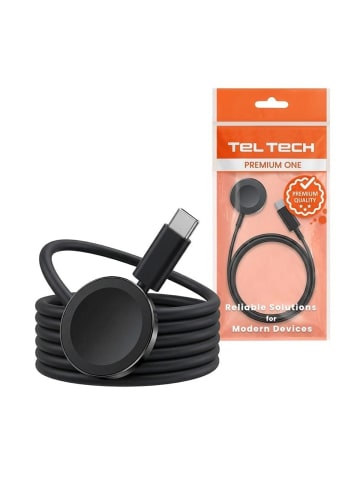 Teltech Smartwatch-Ladegerät für Samsung induktiv 2,5W USB-C schwarz