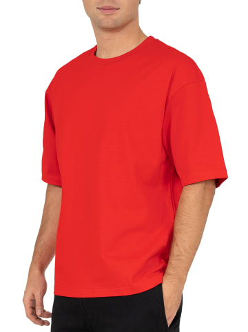 Reichstadt Herren Regular Fit T-Shirt Shoulder Drop in Red