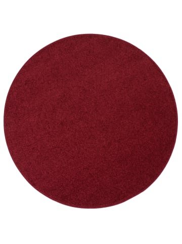 Snapstyle Hochflor-Teppich Mona Rund in bordeaux