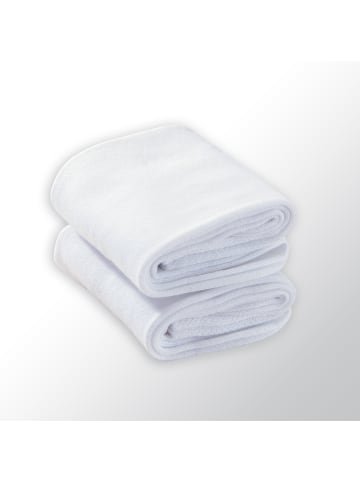 camano Baumwolle Unisex-Socken 2 Paar mit Softbund ca-soft in weiß