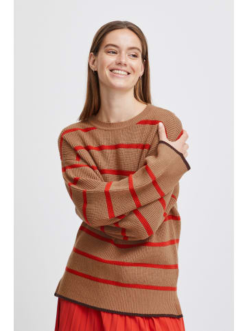 b.young Strickpullover BYMILO STRIPE JUMPER 3 - 20813520 in rot