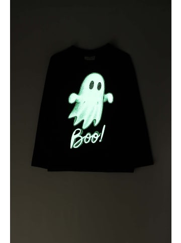 Coccodrillo Langarmshirt Halloween in schwarz