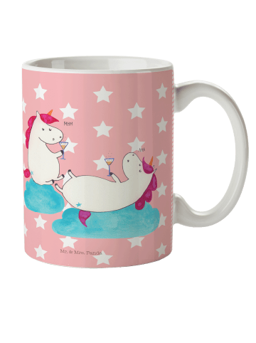 Mr. & Mrs. Panda Kindertasse Einhorn Sekt ohne Spruch in Rot Pastell