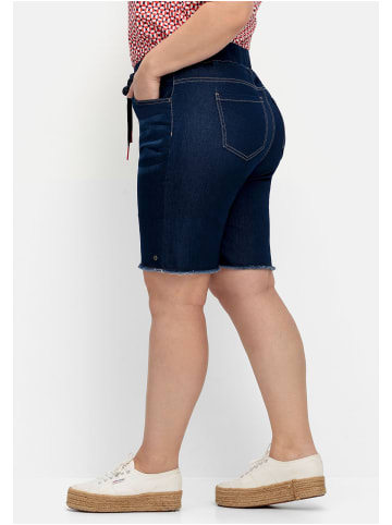 sheego Bermudas aus Sweat-Denim in dark blue Denim