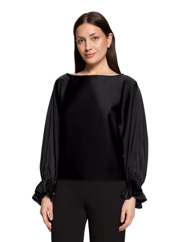 Vera Mont Satin-Bluse mit Fledermausärmeln in Schwarz