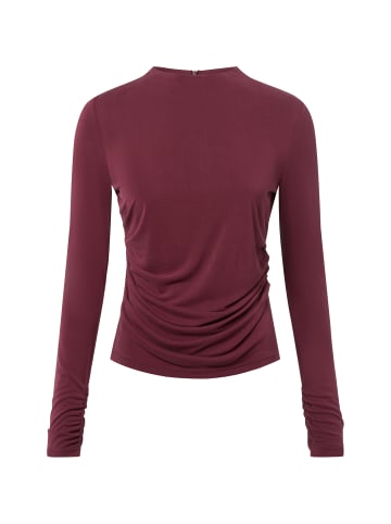 Y.A.S Langarmshirt YASLysa in bordeaux