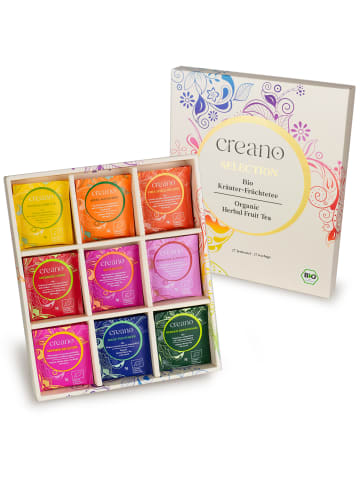 Creano Bio Früchtetee Kräutertee Geschenkset NEU - 27 Bio-Teebeutel in 9  Sorten 