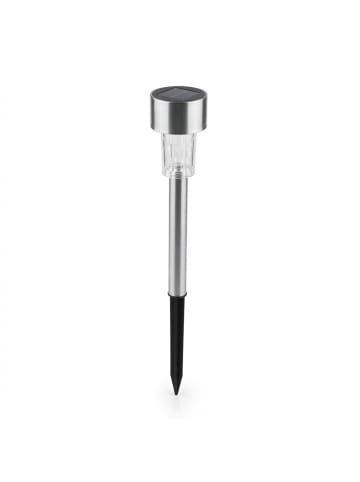 relaxdays 6 x Solarlampe in Silber/ Schwarz