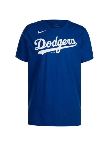 Nike Performance T-Shirt MLB Los Angeles Dodgers Wordmark in blau / weiß