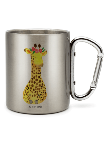 Mr. & Mrs. Panda Kaffeetasse Giraffe Blumenkranz ohne Spruch in Silber