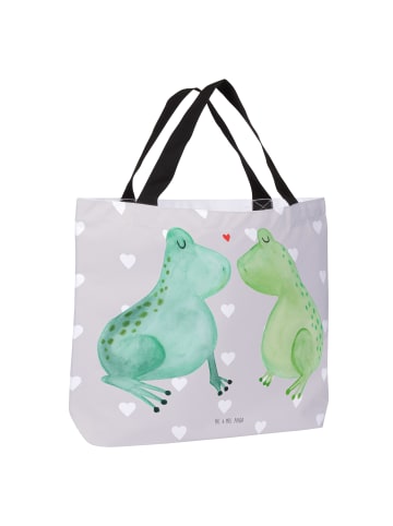Mr. & Mrs. Panda Damen Schultertasche Frosch Liebe ohne Spruch in Grau Pastell