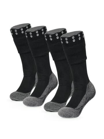 Socklaender Schutz-Socke 36/39 schwarz mit Doppelschaft Schwarz