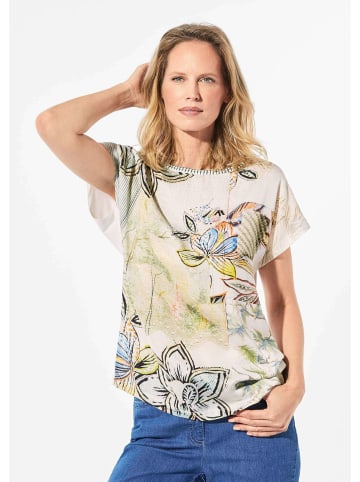 GOLDNER Kurzgröße:  Blusenshirt Blusenshirt mit floralem Dessin in bunt / gemustert