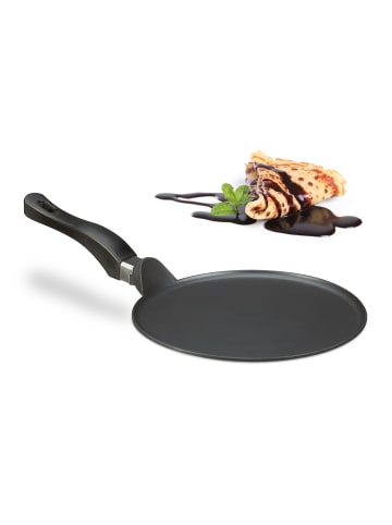 relaxdays Crêpespfanne in Schwarz - Ø25 cm