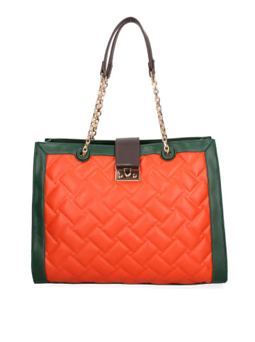 DIANA Shopper-Tasche in DARK GREEN AND RED
