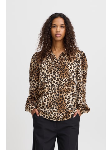 ICHI IXNAINA LS regular fit in Natural LEO Print