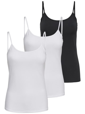ONLY 3er-Set Singlet Top in Mix 2 (2xWH 1xBL)