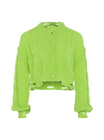 myMo Strickjacke in LIMETTE