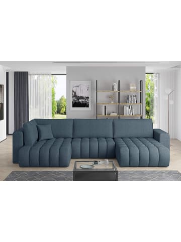 MF Design Bonita Recamiere Rechts in Blau -  (L) 175 x (B) 350 x (H) 92 cm