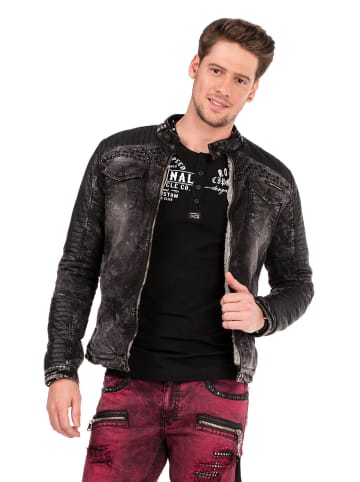 Cipo & Baxx Bikerjacke in Black