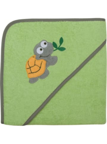 Boofle Kapuzen-Badetuch Schildkröte, grün, 100x100 cm