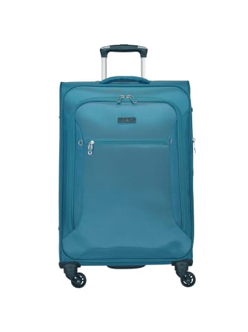 D&N Travel Line 6400 4-Rollen Trolley 68 cm in petrol