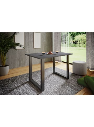 ebuy24 Esstisch XonaU schwarz Anthrazit 110 x 80 cm