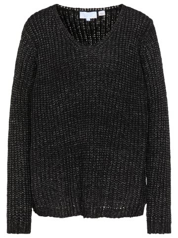 usha BLUE LABEL Strickpullover in Schwarz Melange