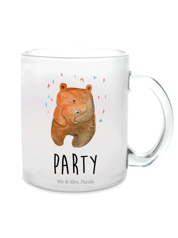 Mr. & Mrs. Panda Tee Tasse Bär Party mit Spruch in Transparent