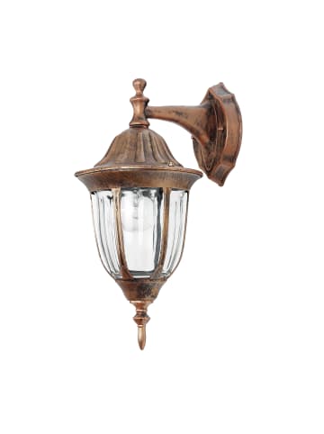 Licht-Erlebnisse Außen Wandlampe (B)16.5 x (H)35 cm in Kupfer Antik
