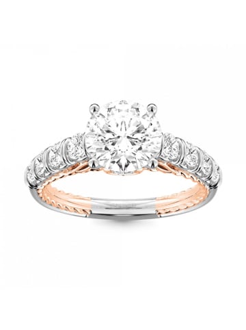 GNOCE 925 Sterling Silber rosévergoldet Ring 55