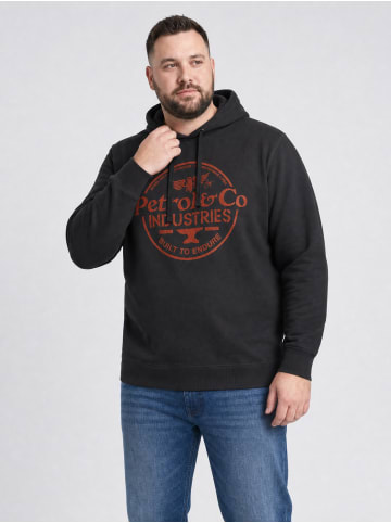 Petrol Industries Hoodie mit Grafikprint in großen Größen ridgeview in Schwarz