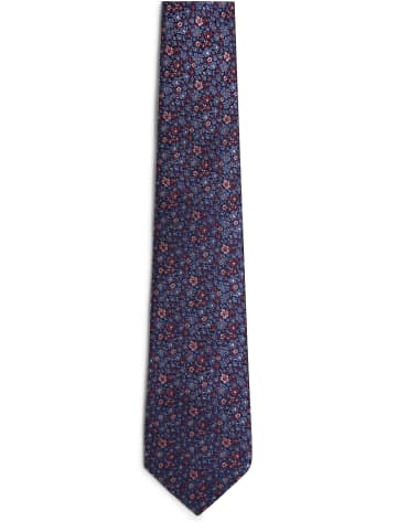 Finshley & Harding London Krawatte und Einstecktuch in blau rot
