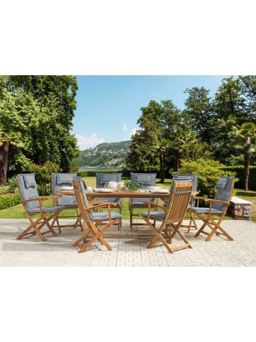 Beliani Gartentisch Set MAUI in Braun/Grau - (W) 220 x (H) 93 x (L) 85 cm