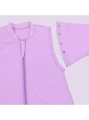 Schlummersack Schlafsack mit Füßen und umklappbaren Bündchen, 2.5 TOG in Lavendel