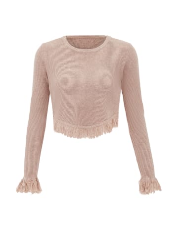 Swirly Damen Strickpullover in Taupe
