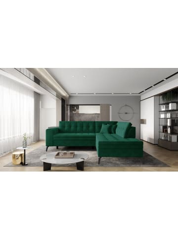 MF Design Lenny Recamiere Rechts in Smaragd -  (L) 210 x (B) 260 x (H) 93 cm