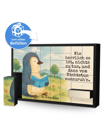 Mr. & Mrs. Panda Befüllbarer Adventskalender Pinguin Buch Design... in Weiß