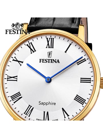 Festina Analog-Armbanduhr Festina Swiss Made schwarz groß (ca. 39,3mm)