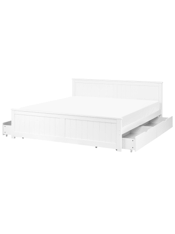 Beliani 7-tlg Doppelbett SABRAN in Weiß