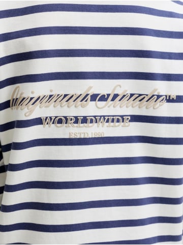 JACK & JONES Junior Langarmshirt gestreift Baumwolle Jornorrebro in crown blue