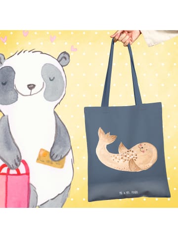 Mr. & Mrs. Panda Henkeltasche Robbe Liegen ohne Spruch in Indigo Blue
